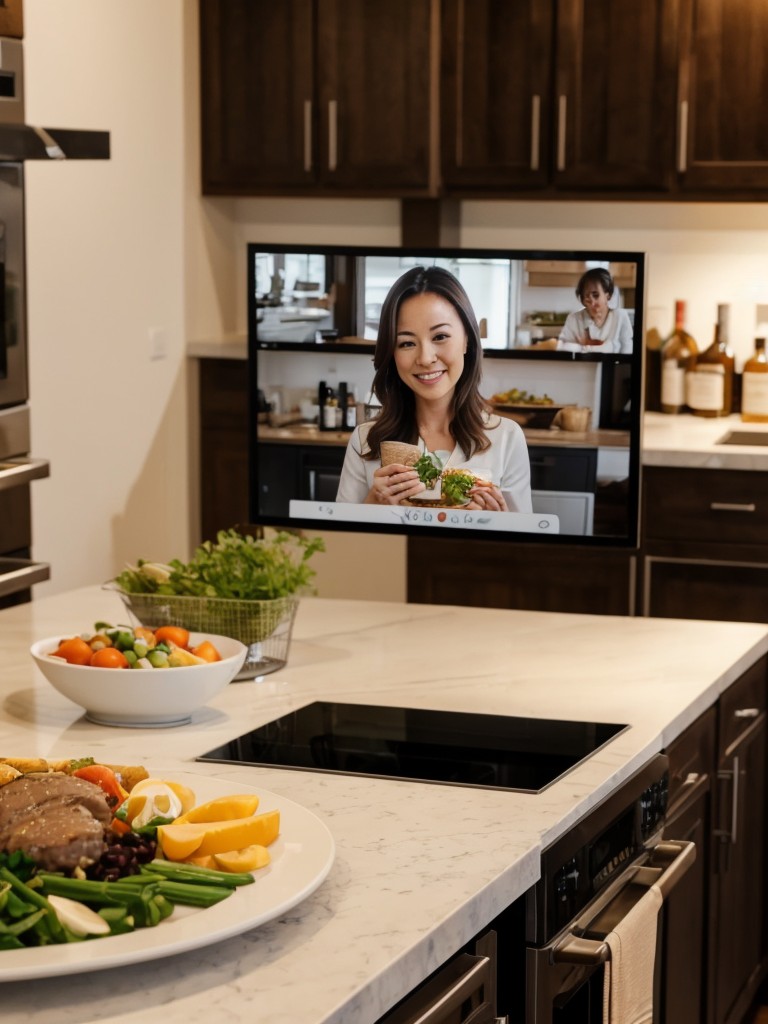 Organize a virtual cooking date night with your partner, preparing a delicious meal together over video call.