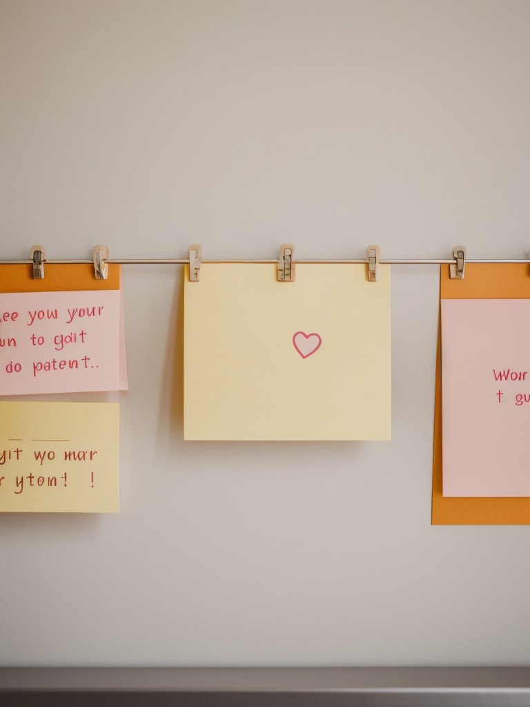 Write little love messages on sticky notes and leave them around the apartment for your partner to find.