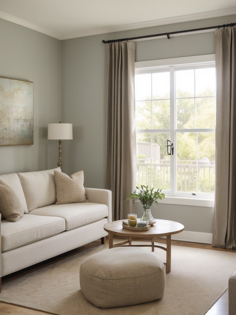 Choose light-colored furniture and fabrics to make smaller spaces appear larger and more open.