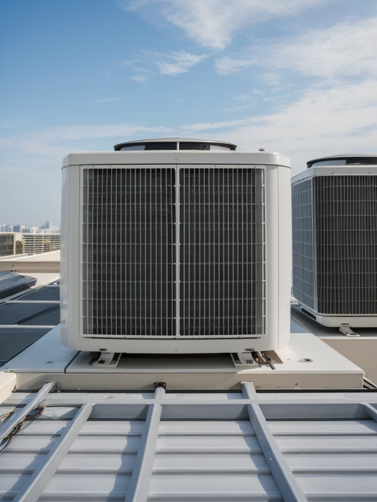 Energy-efficient rooftop air conditioning units for larger apartments or penthouses.