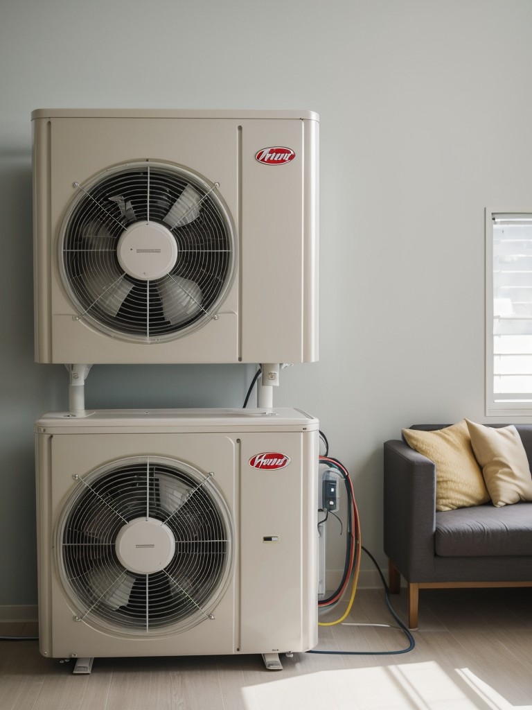 Heat pump systems that can also function as air conditioners, providing year-round temperature control in your apartment.