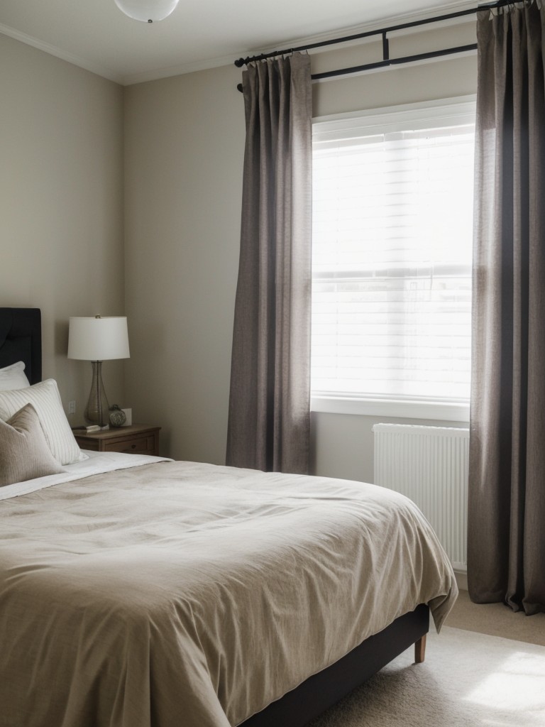 Choosing affordable, yet stylish bedding and curtains to enhance the overall aesthetic of your bedroom.