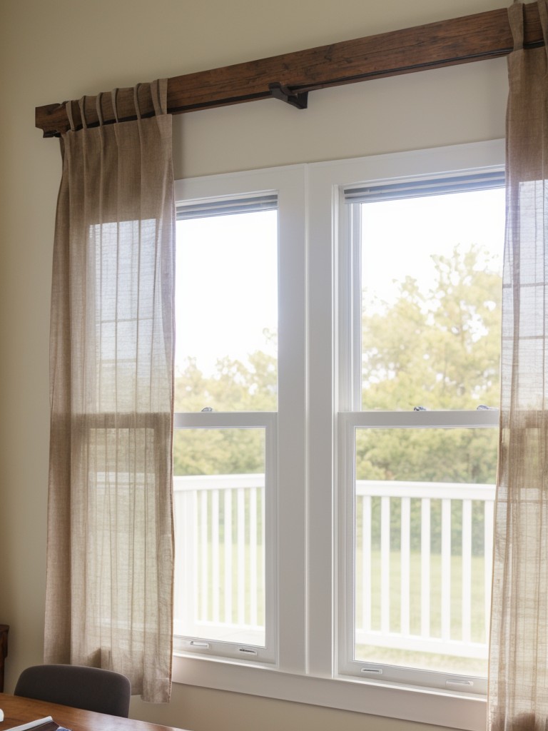 DIY window treatments using fabric or re-purposed materials for a customized and cost-effective solution.