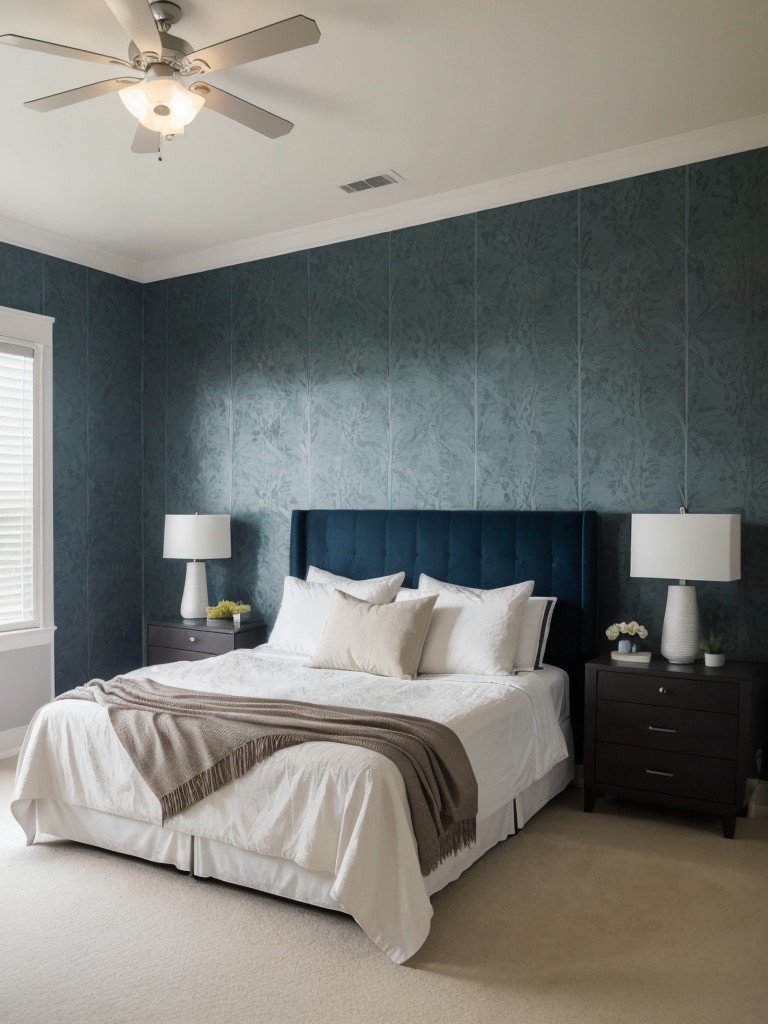 Experimenting with paint or removable wallpaper for an affordable and impactful way to transform your bedroom.