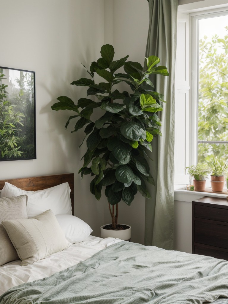 Incorporating plants and greenery to add life and freshness to your bedroom decor without breaking the bank.