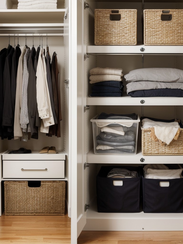 Rethinking storage by using items like under-bed storage containers or hanging closet organizers to maximize space without spending a fortune.