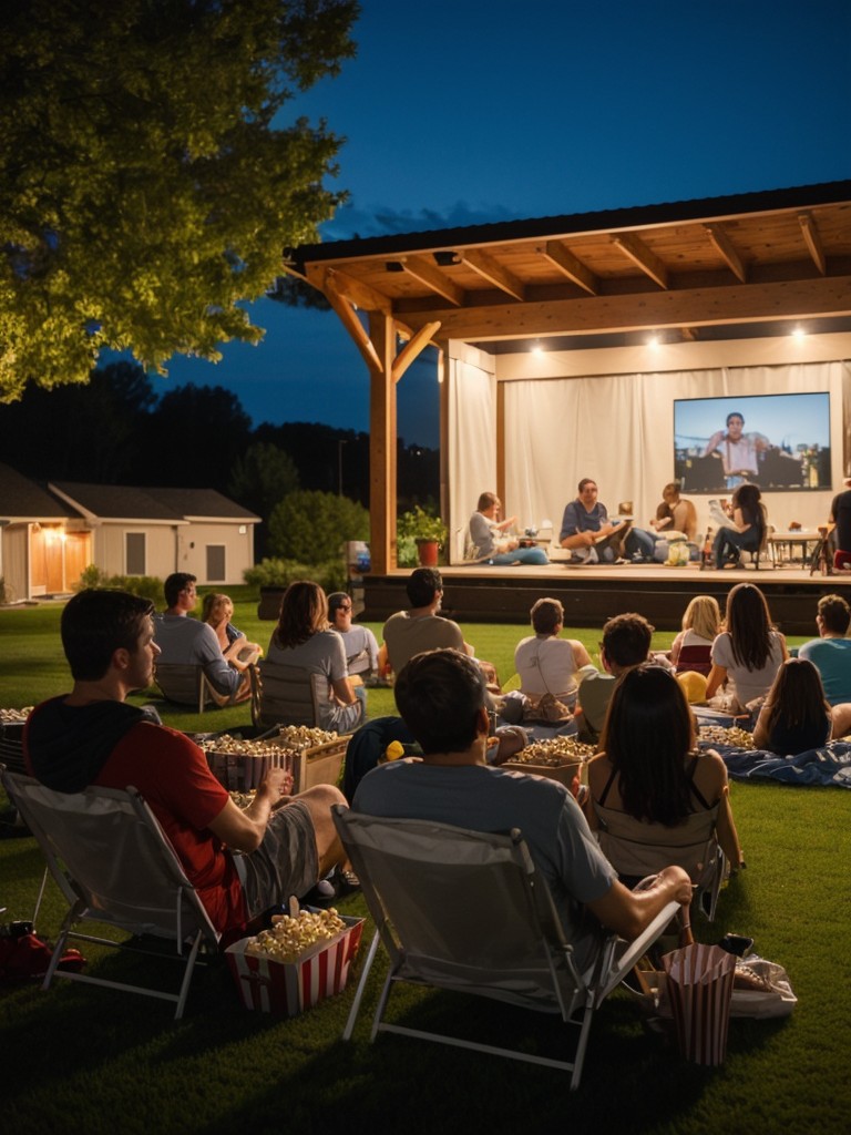 Organize a summer movie night series, screening popular films outdoors with comfy seating and free popcorn for residents.