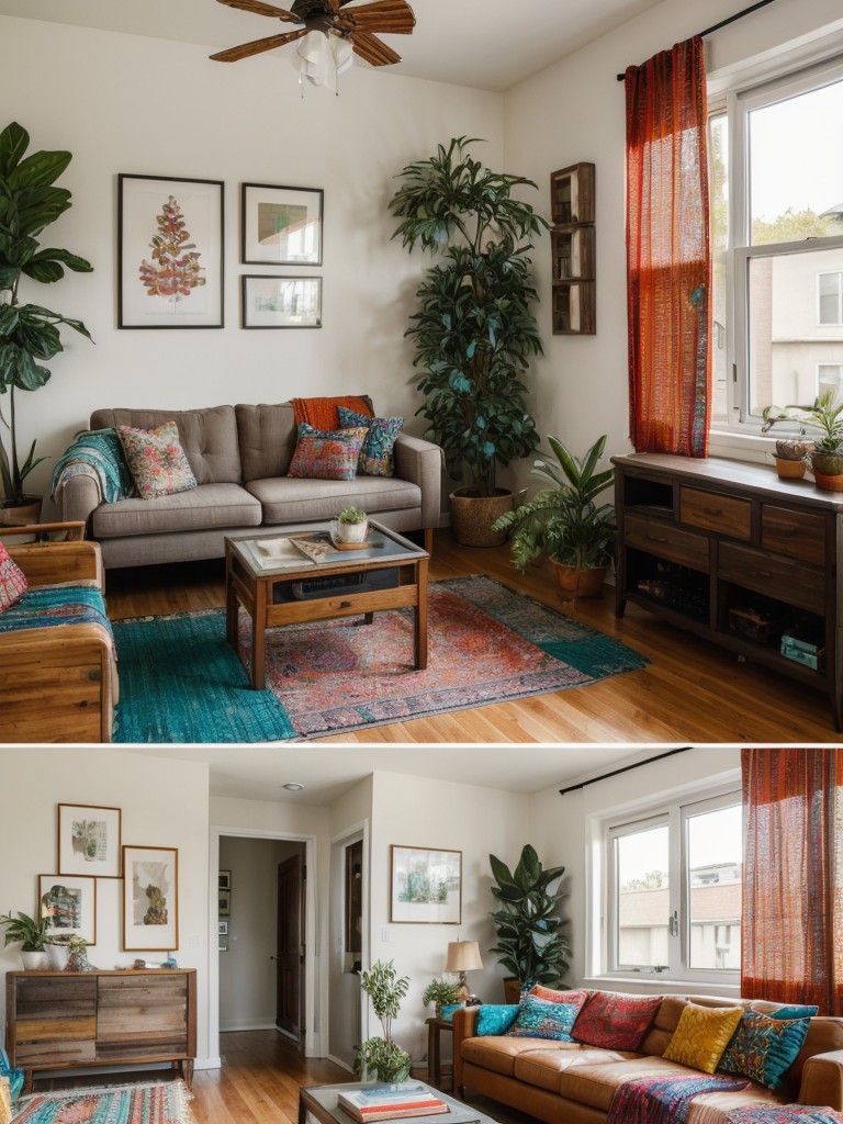 Urban boho style infused with vibrant colors, textured fabrics, and eclectic decor, reflecting a laid-back and creative urban lifestyle.