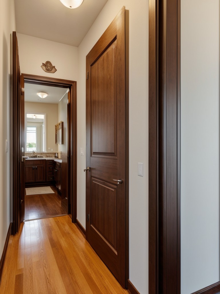 Add a touch of elegance by attaching a large velvet bow to the center of your apartment door.