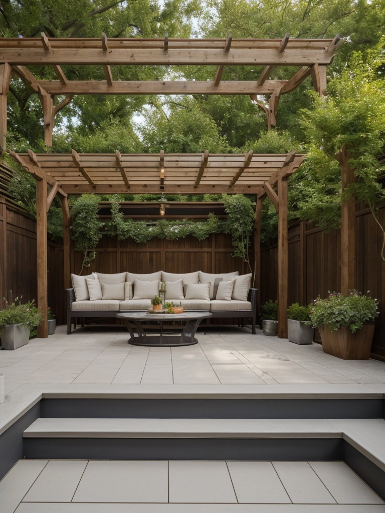 Consider incorporating a pergola or rooftop garden to create a relaxing outdoor oasis.