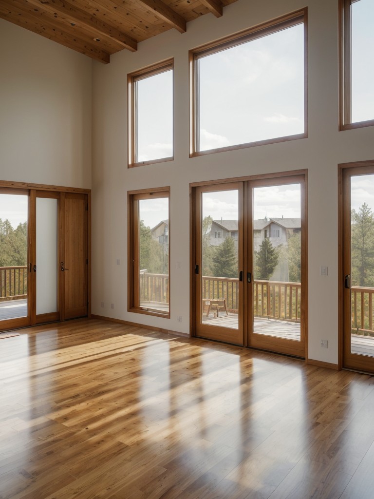 Opt for large windows to allow ample natural light into the interior spaces.