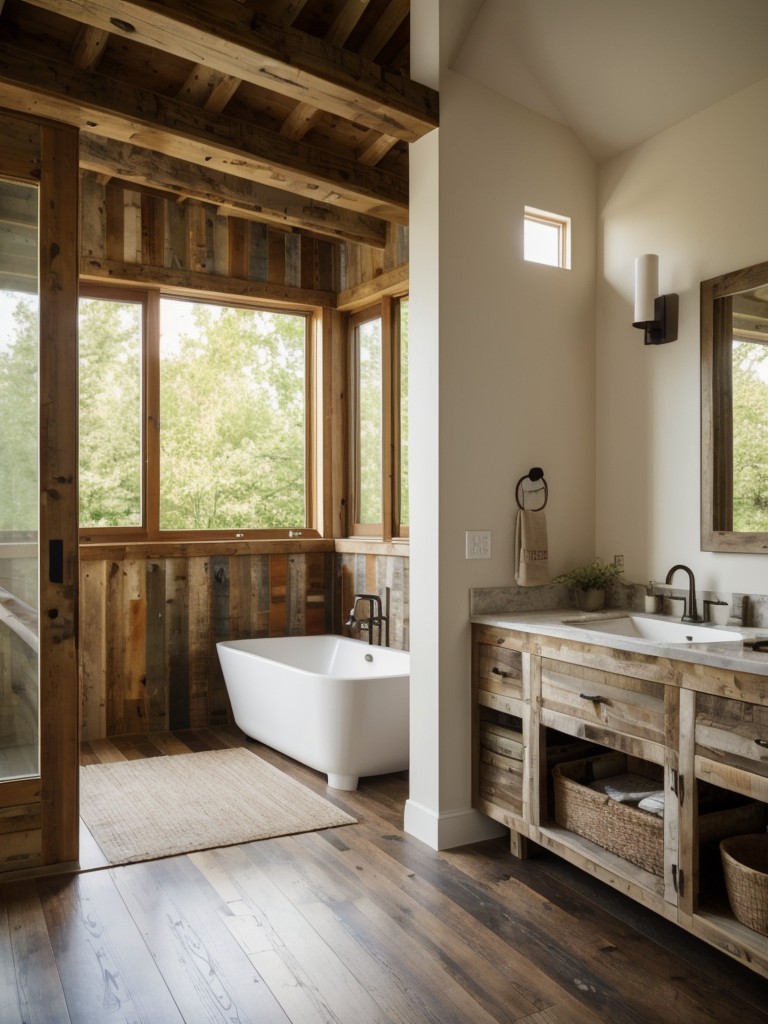 Use sustainable materials such as reclaimed wood or eco-friendly paint for a more environmentally conscious design.