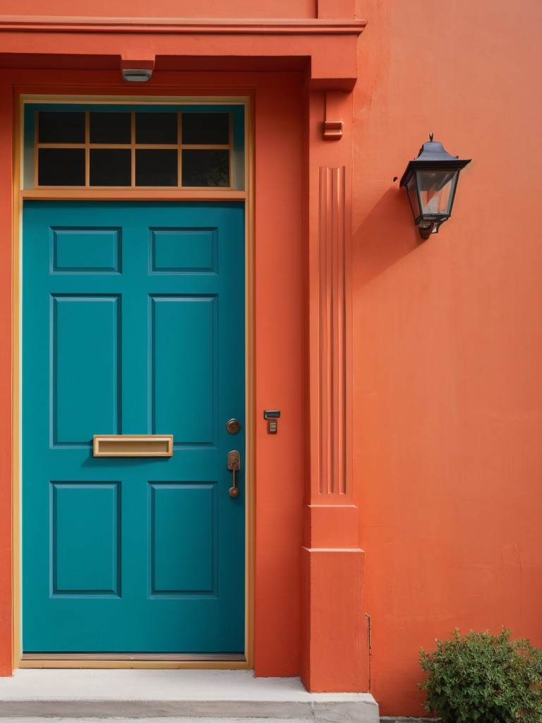 Use vibrant colors like red, yellow, or blue to add a cheerful and lively look to the facade.