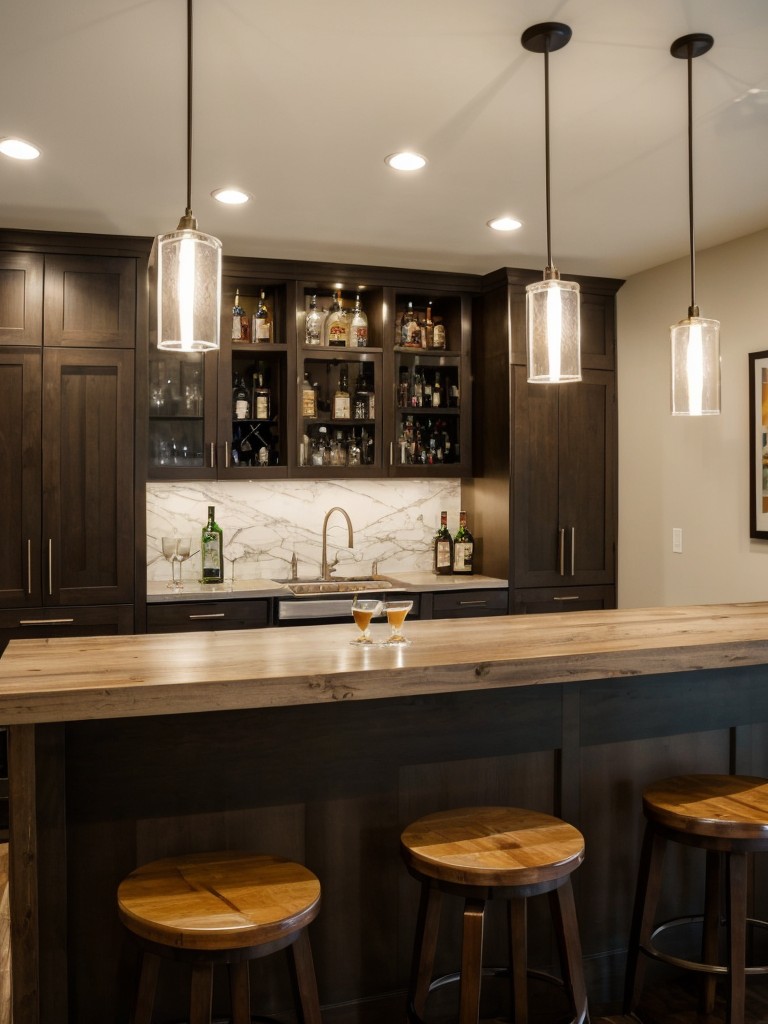 Incorporating a home bar area for those who enjoy entertaining and hosting cocktail parties.