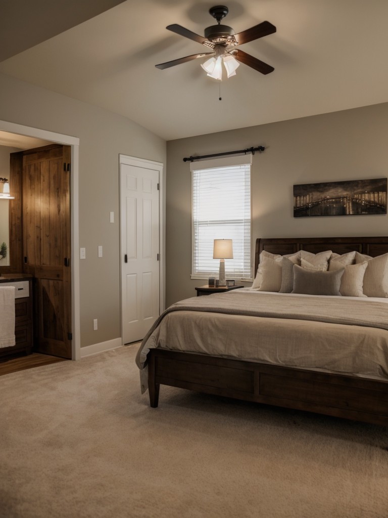 Utilizing accent lighting to highlight specific areas and create a cozy atmosphere.