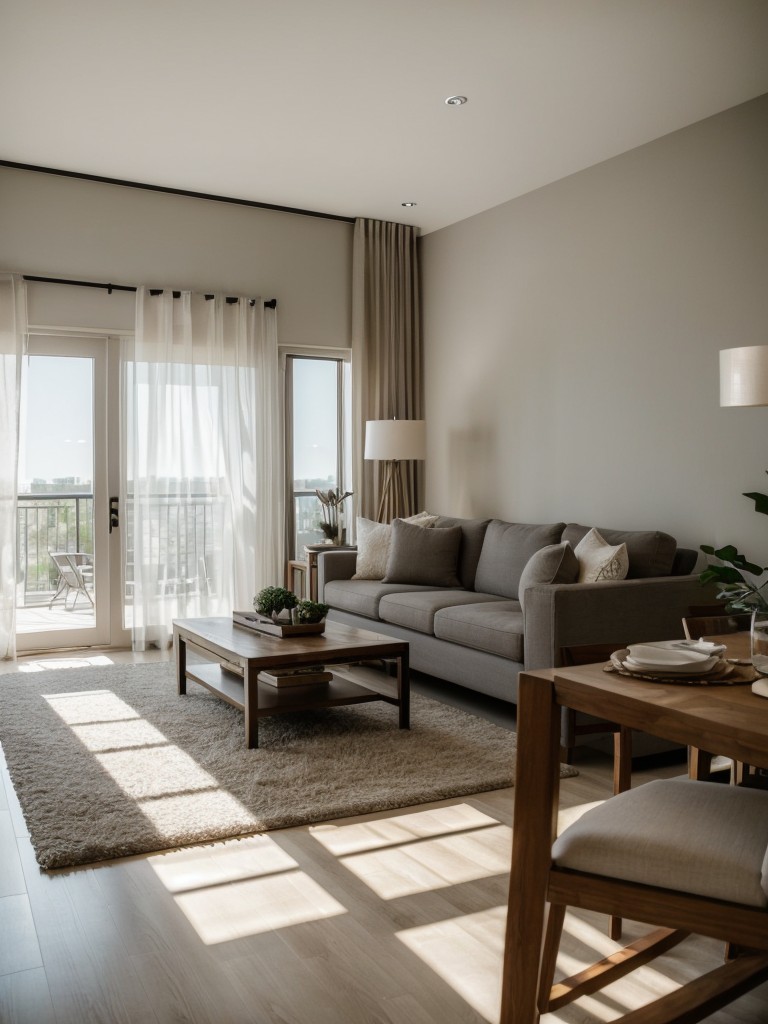 Don't forget to incorporate ample lighting options, including task lighting, ambient lighting, and accent lighting, to create the desired ambiance throughout the apartment.