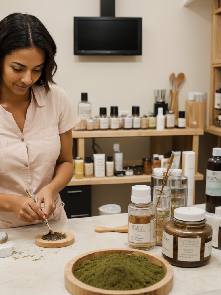 DIY beauty products workshop where residents can learn to create their own natural skincare and beauty products.