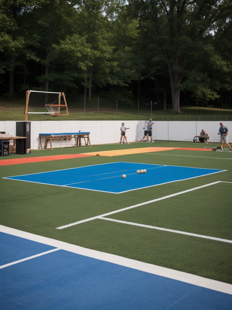 Outdoor game tournament featuring classics like cornhole, giant Jenga, and ladder toss.