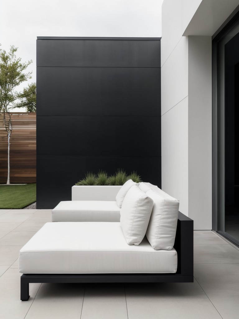 Embrace a minimalist aesthetic on your apartment patio by opting for sleek, streamlined furniture, a monochromatic color scheme, and minimal decor for a clean and sophisticated outdoor look.