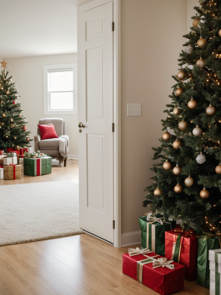 Apartment-friendly Christmas tree storage solutions, like collapsible trees or tree bags.