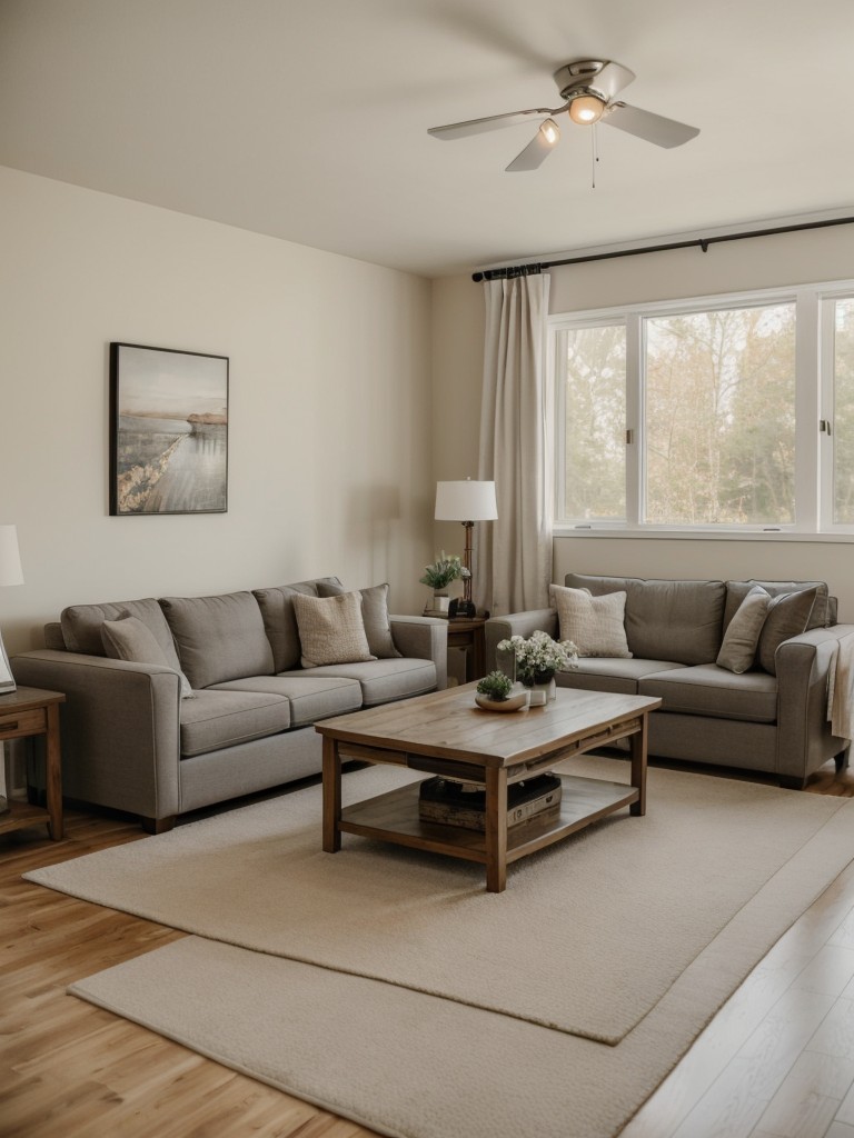 Arrange furniture strategically for a cozy living room setup, focusing on creating conversation areas and maximizing available space.