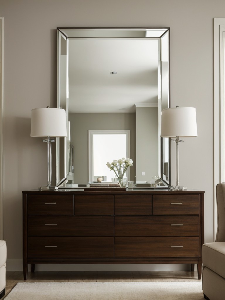 Include mirrors strategically to reflect light and create the illusion of a larger living room without the need for costly renovations.