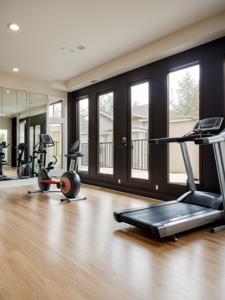 Discuss the benefits of incorporating a home gym or exercise area into your apartment layout.