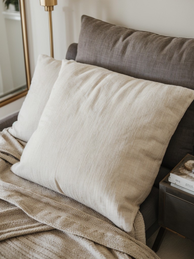 Thoughtful and practical home decor pieces, such as stylish throw pillows or cozy blankets, to enhance the apartment's ambiance.