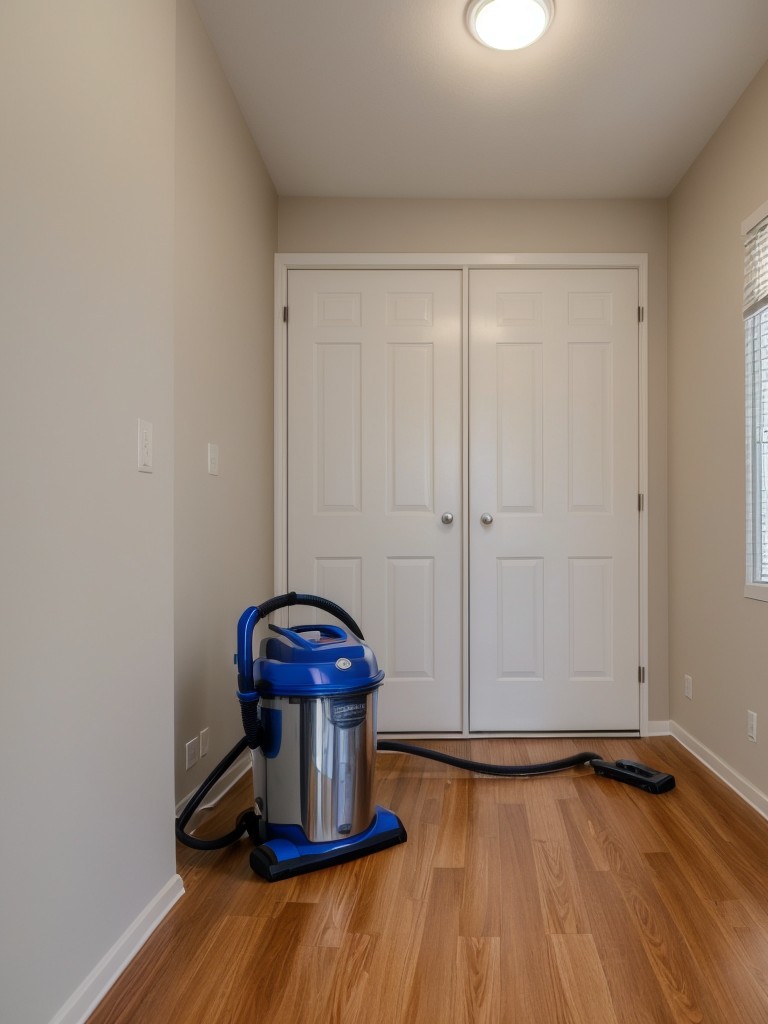 A compact and efficient vacuum cleaner to make cleaning the new apartment a breeze.