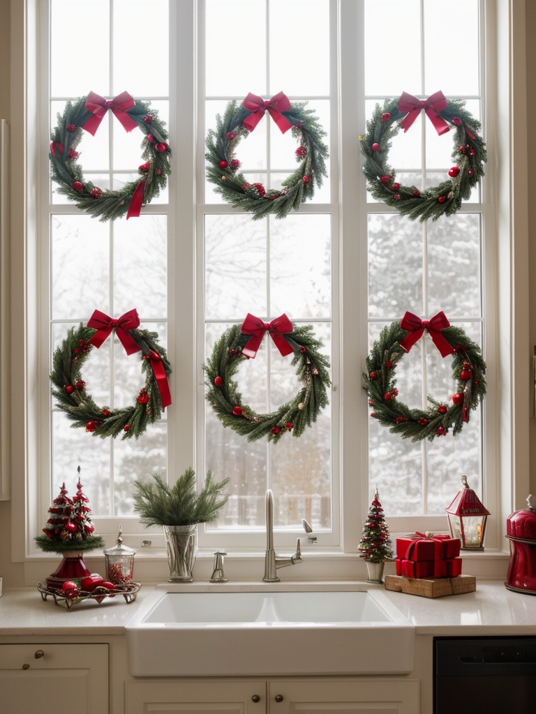 Add a touch of magic to your apartment by decorating your windows with holiday-themed window clings or decals.