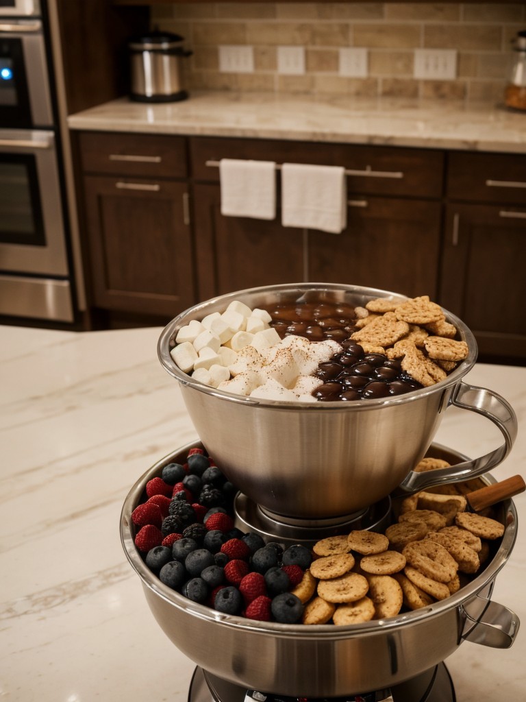 Set up a hot cocoa bar in your kitchen with various toppings and flavored syrups, adding an extra touch of coziness to your holiday gatherings.