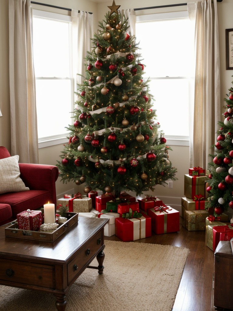 Vintage-inspired Christmas decor ideas for a small apartment, including antique ornaments, nostalgic decorations, and charming holiday vignettes to add a touch of nostalgia.