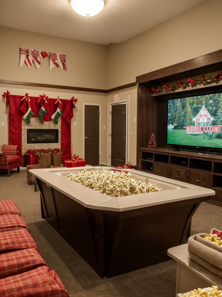 Organize a holiday-themed movie night in the community lounge, complete with warm blankets, popcorn, and hot cocoa.