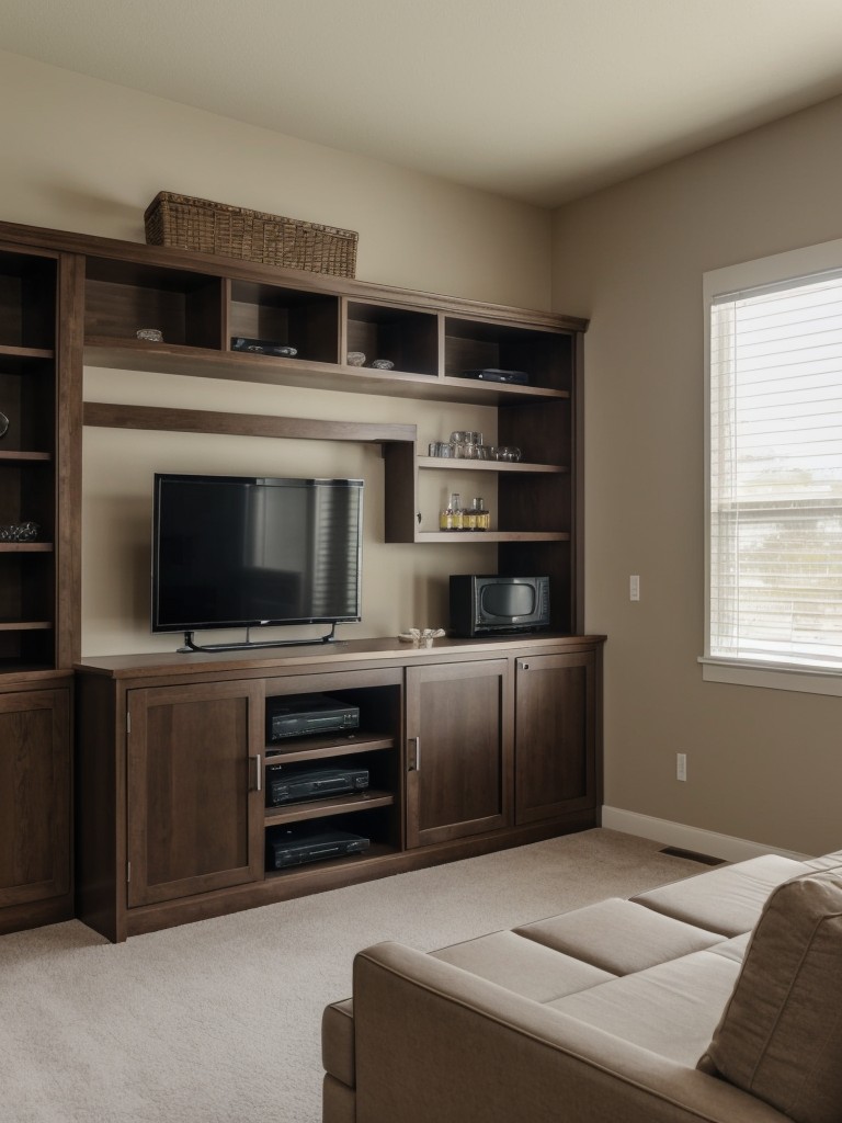 Sports lounge-inspired room with a mini bar, comfortable seating arrangement, and wall-mounted TV for game nights.