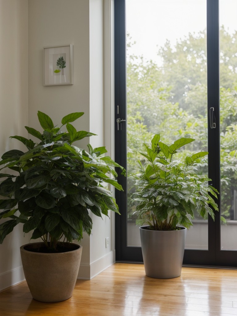 Add plants to inject a touch of nature and freshness into the space, while also improving air quality.