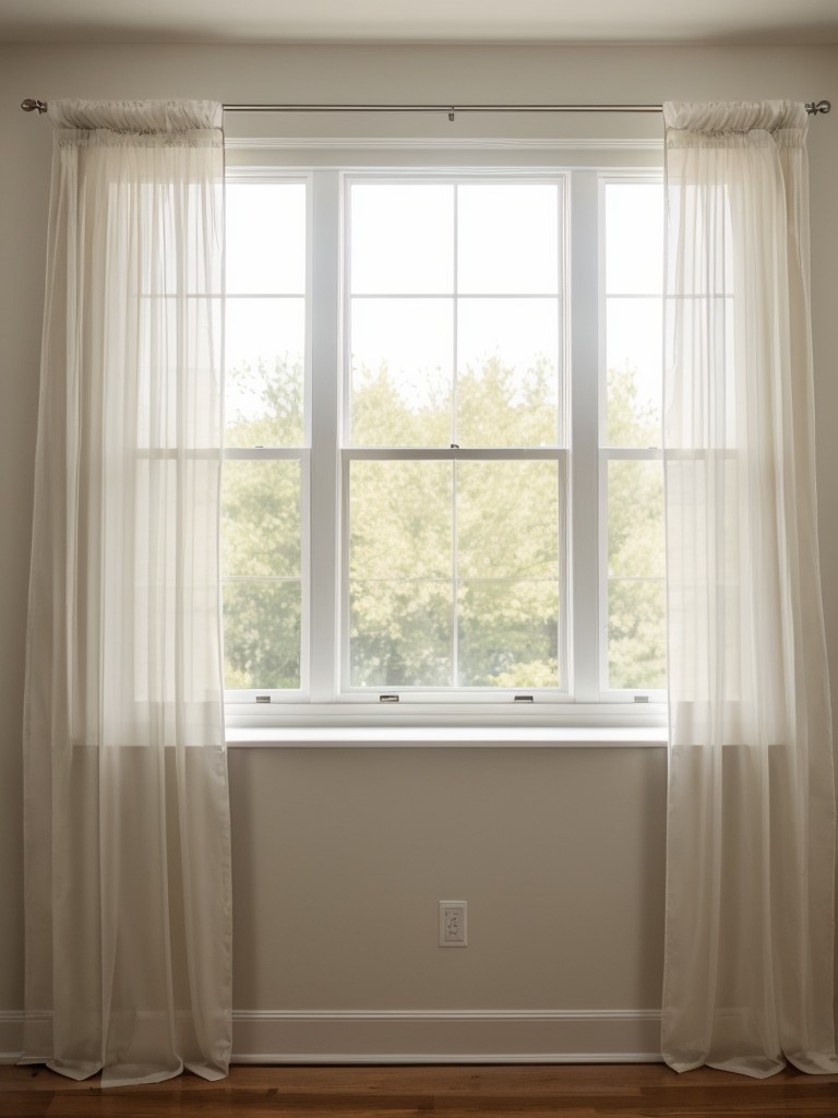 Choose light and airy window treatments, like sheer curtains or roman blinds, to let in as much natural light as possible.