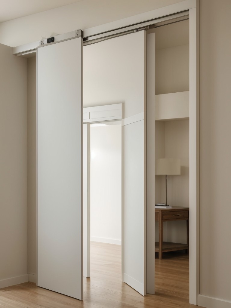 Consider using sliding or pocket doors to save space and create a seamless flow between rooms.