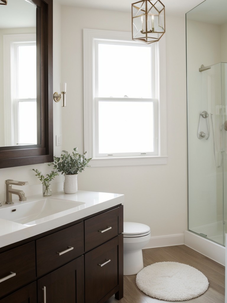 Hang mirrors strategically to reflect light and make the space appear larger.