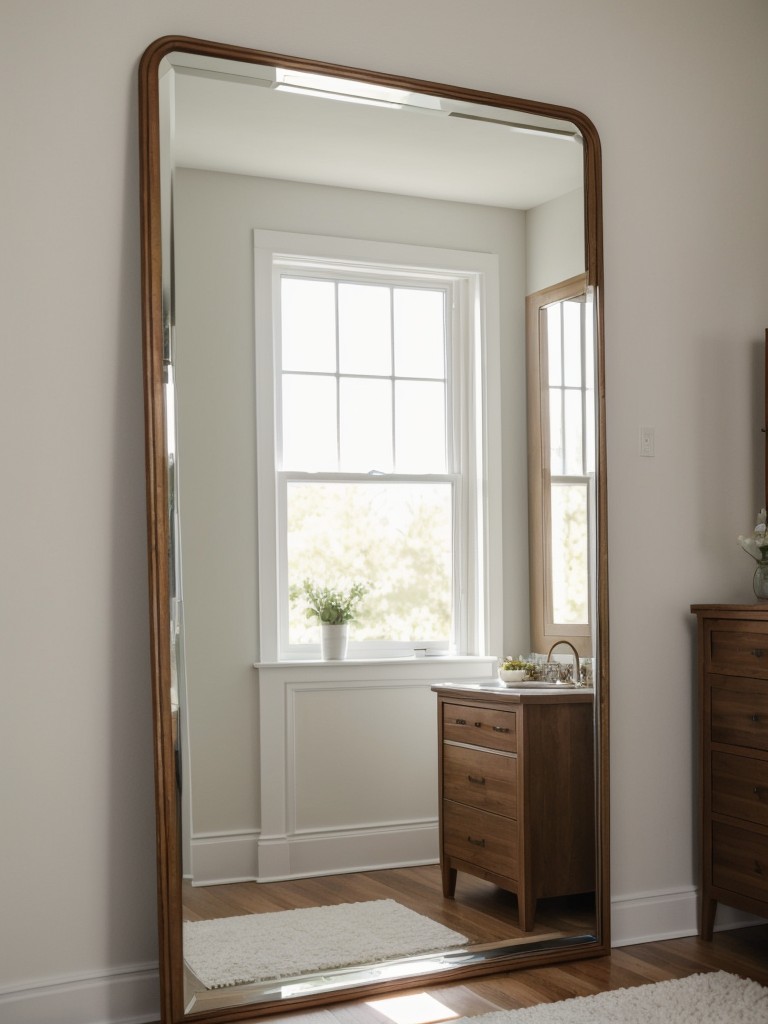 Use decorative mirrors strategically to reflect natural light and create the illusion of a larger space.