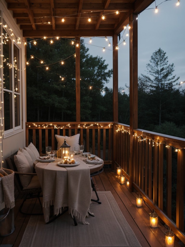 Create a cozy and intimate ambiance by placing fairy lights or string lights in bedrooms or outdoor spaces like balconies or patios.