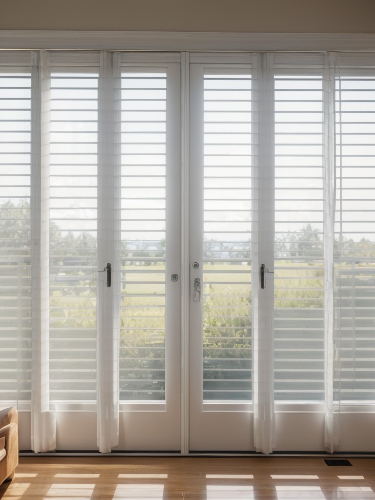 Enhance natural light with sheer curtains or blinds that allow sunlight to filter through while maintaining privacy.