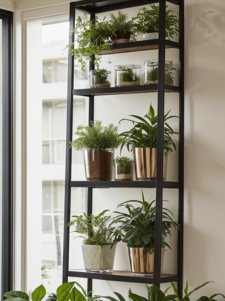 Bring life to your space with indoor plants and incorporate them into your decor by using hanging planters, terrariums, or a vertical garden.