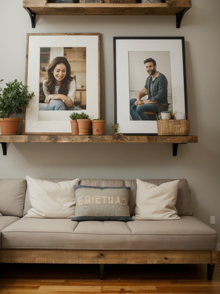 Personalize your apartment by incorporating DIY projects, such as a gallery wall of your own artwork or custom-made shelves using reclaimed wood.