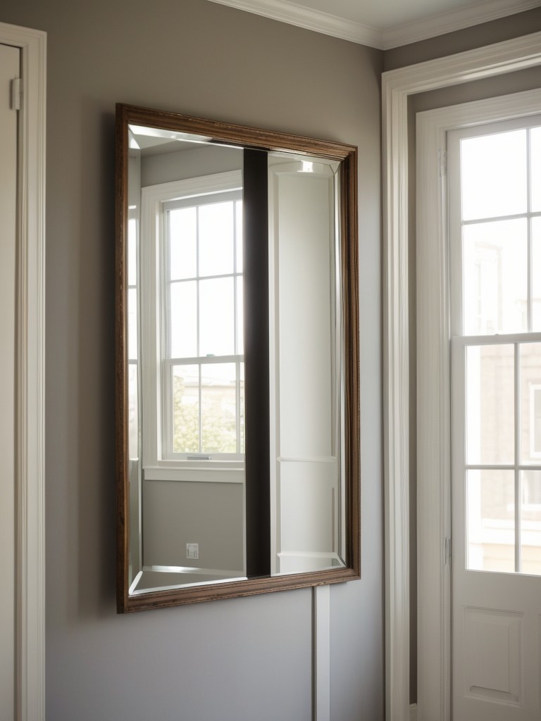 Utilize mirrors strategically to make your apartment appear larger and reflect natural light throughout the rooms.