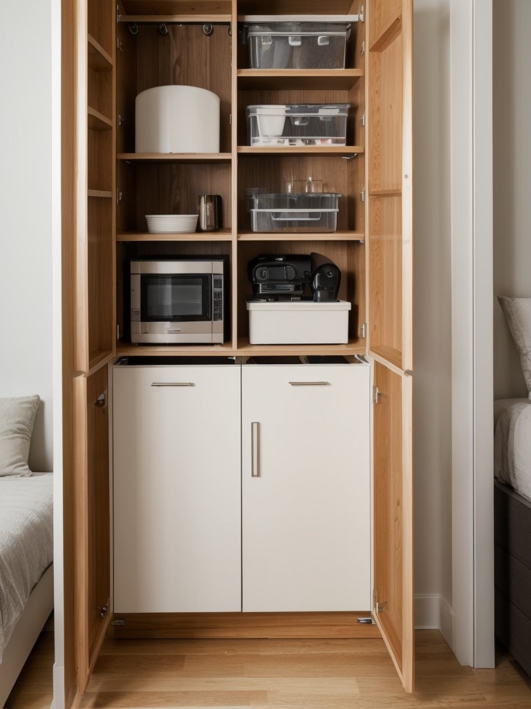 Creative ways to maximize storage in a small apartment using vertical space and hidden compartments.