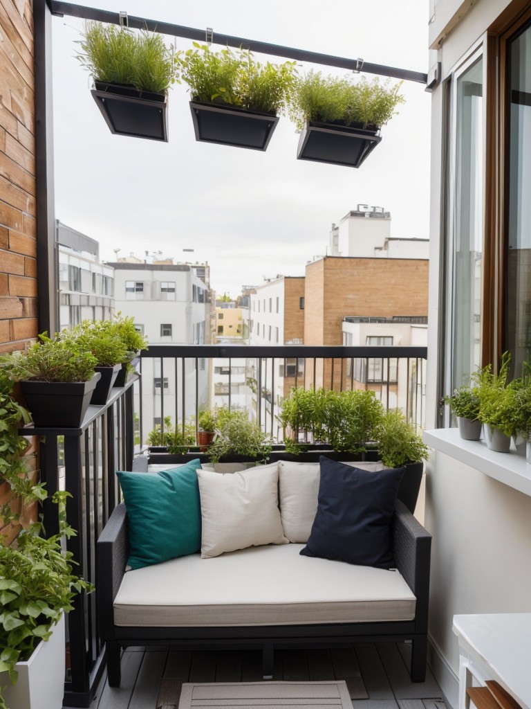Small apartment balcony ideas to create a cozy outdoor space, featuring foldable furniture and vertical gardens.