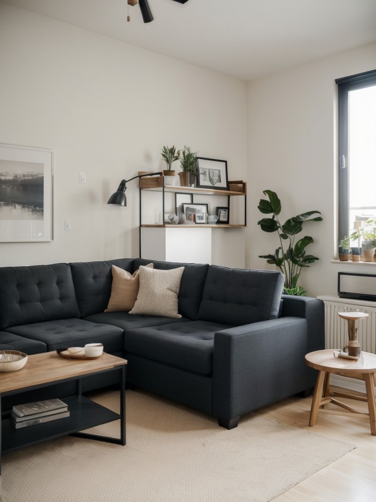 Small apartment living room ideas to make the most of limited space, including sectional sofas and multifunctional furniture.
