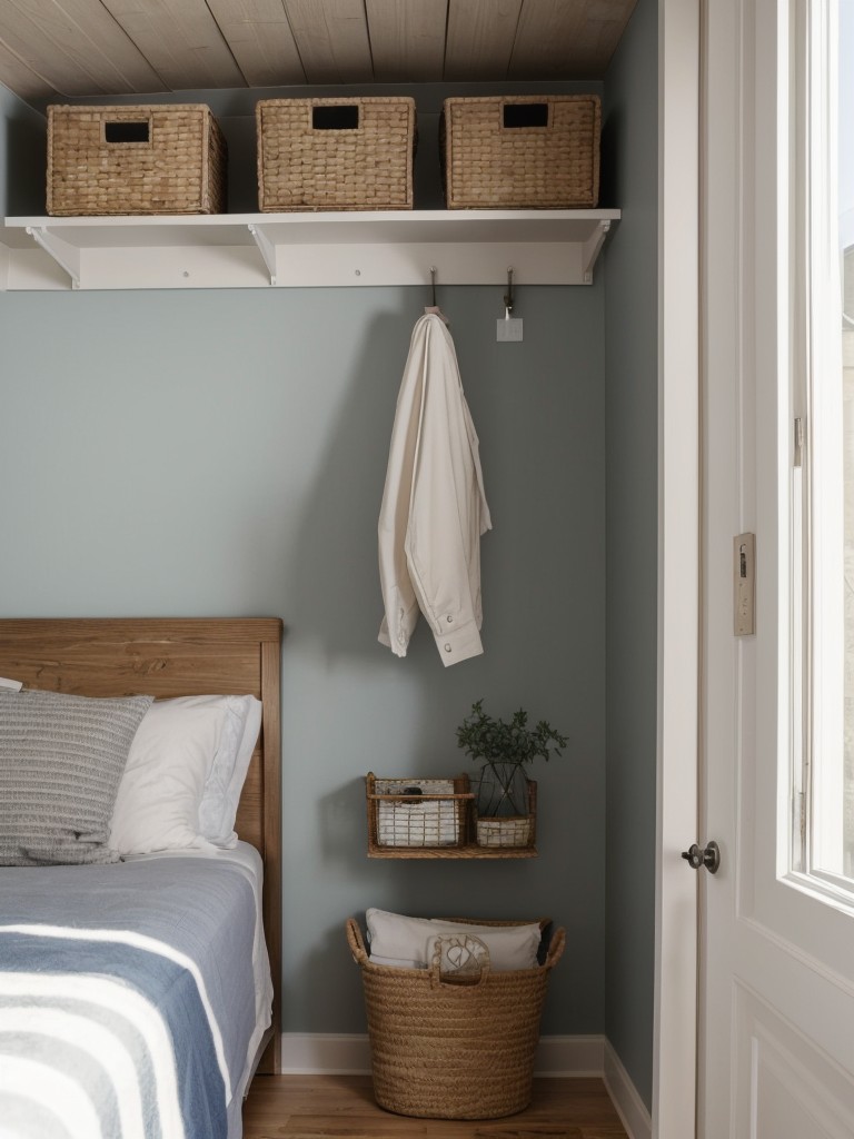 Incorporate clever storage solutions, such as under-bed storage, wall-mounted hooks, and hanging organizers, to make the most of every inch in a small attic apartment.