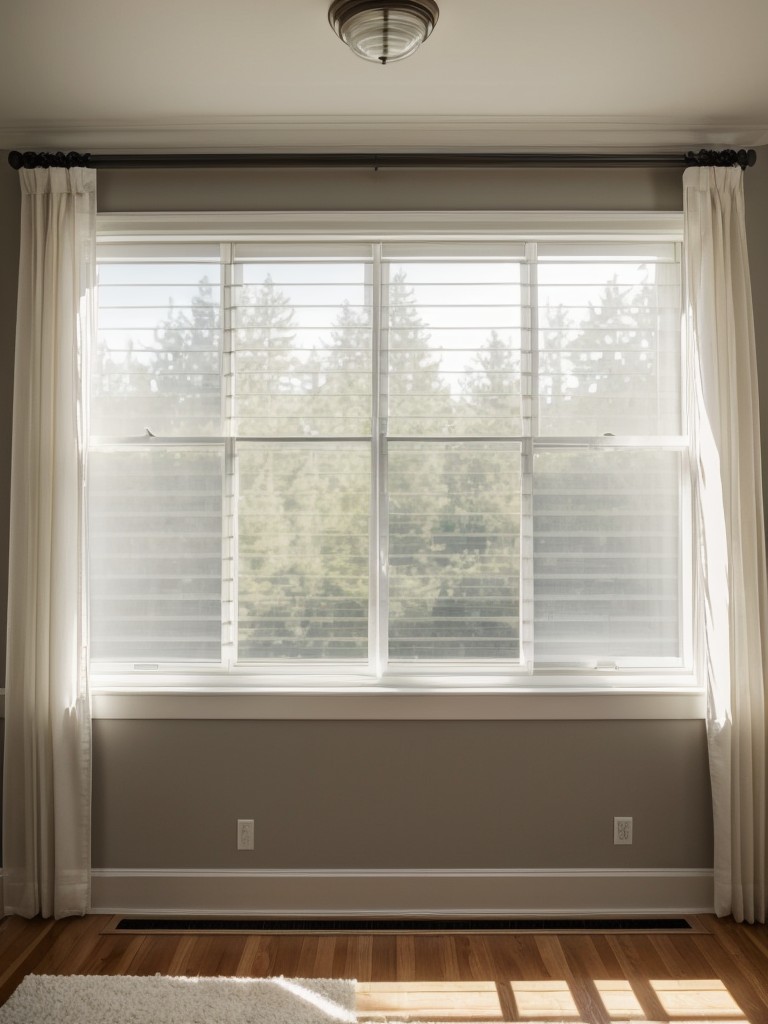 Maximize natural light by keeping window treatments minimal or using sheer curtains that allow light to filter through.