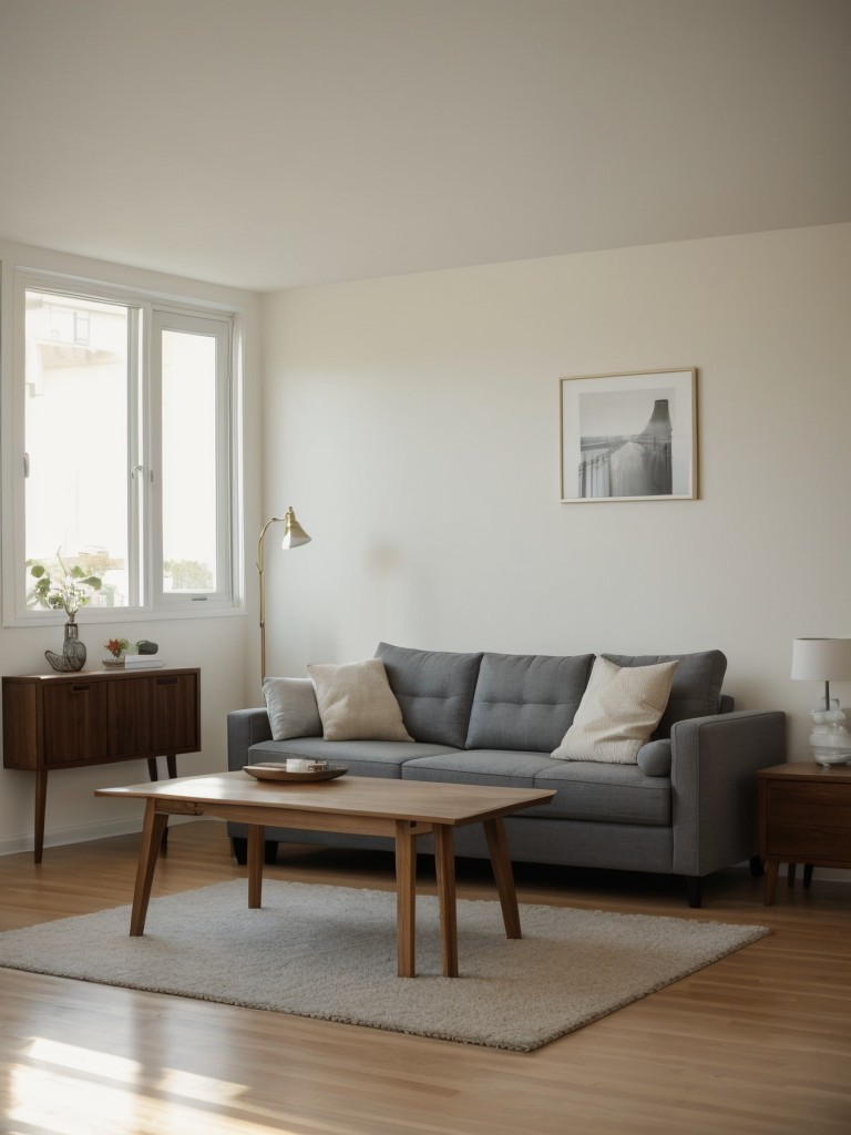 Opt for furniture with legs, which will create the illusion of more space by allowing light to pass through and make the room feel less crowded.